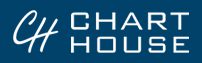 "CH CHART HOUSE" in white lettering on navy blue background